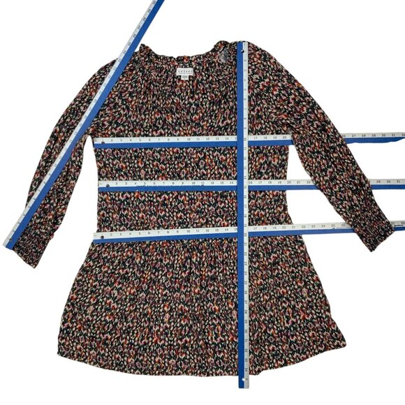 Velvet By Graham & Spencer Mini Dress S Multicolor Long Sleeve Drop Waist Boho - Picture 5 of 12
